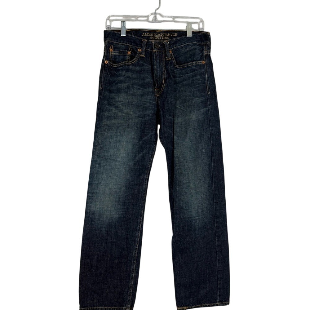 American Eagle Men's Jeans 29x30 Relaxed Straight Dark Wash